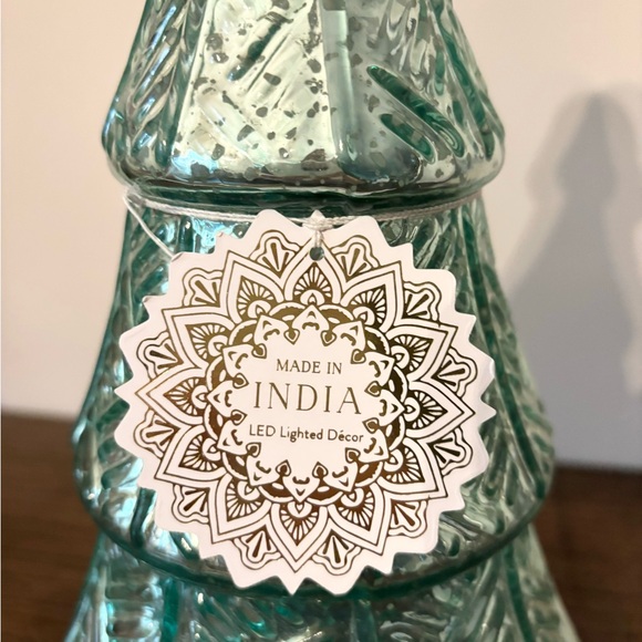 Aqua Mercury Glass LED Light up Holiday Tree - Picture 5 of 7